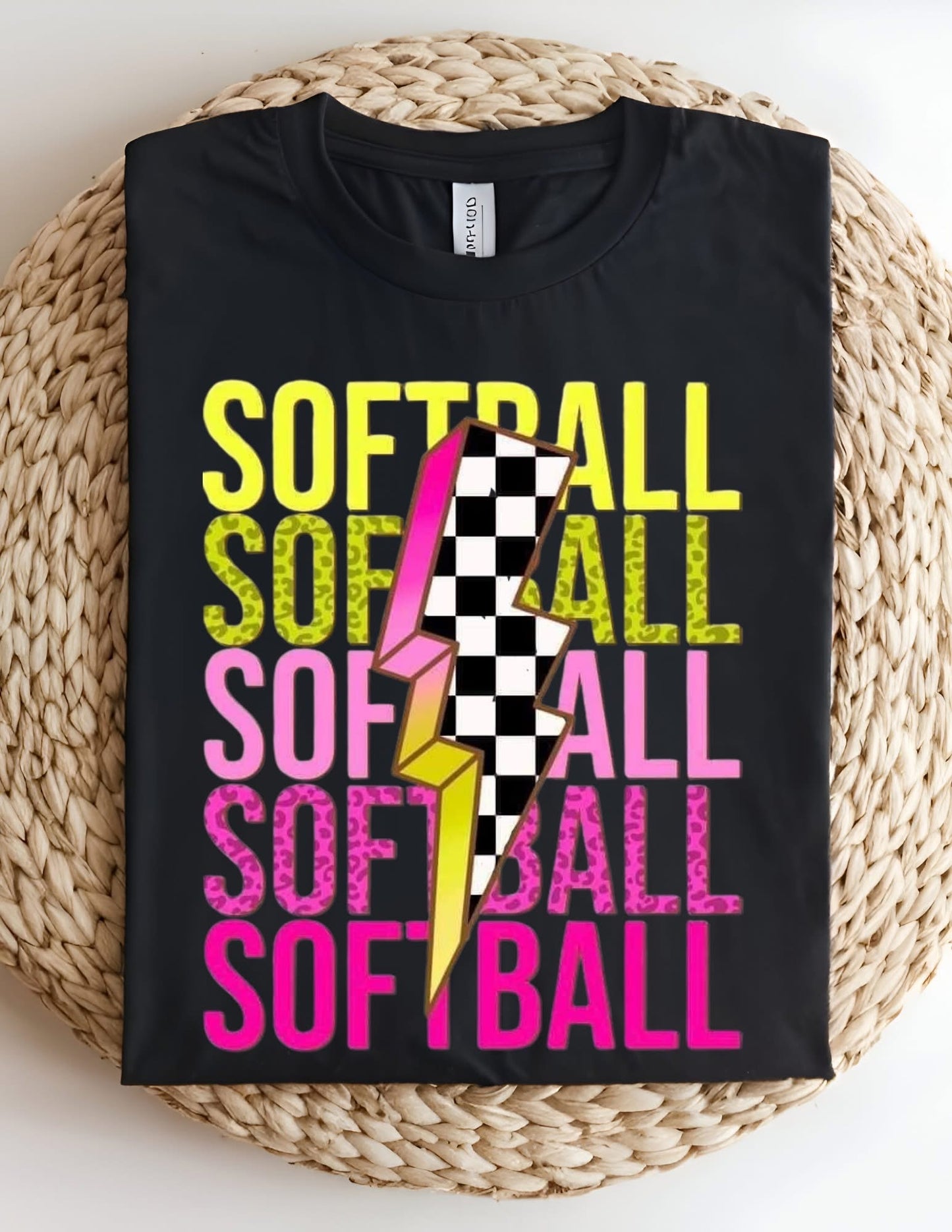 Softball Lighting Bolt T-Shirt
