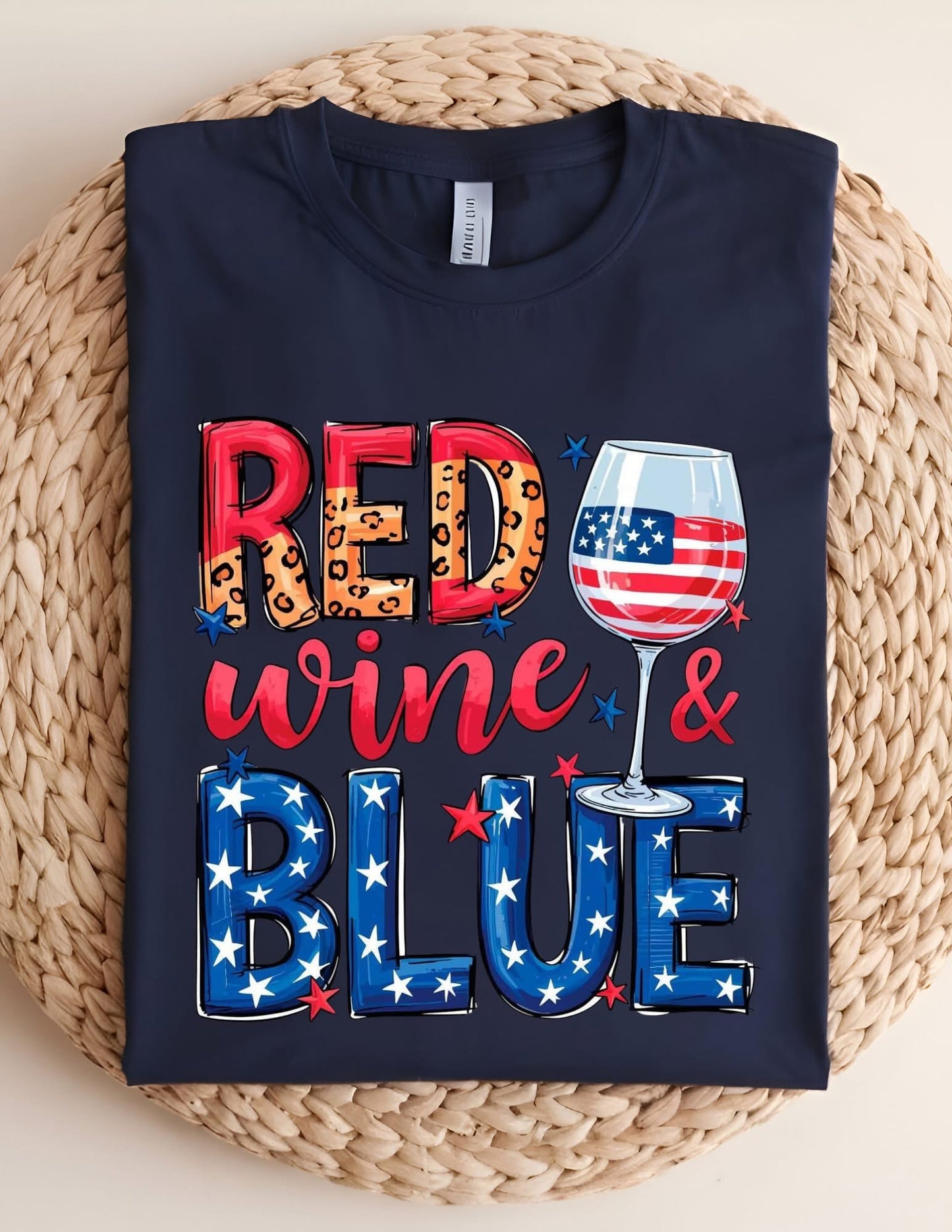 Red Wine And Blue Tshirt
