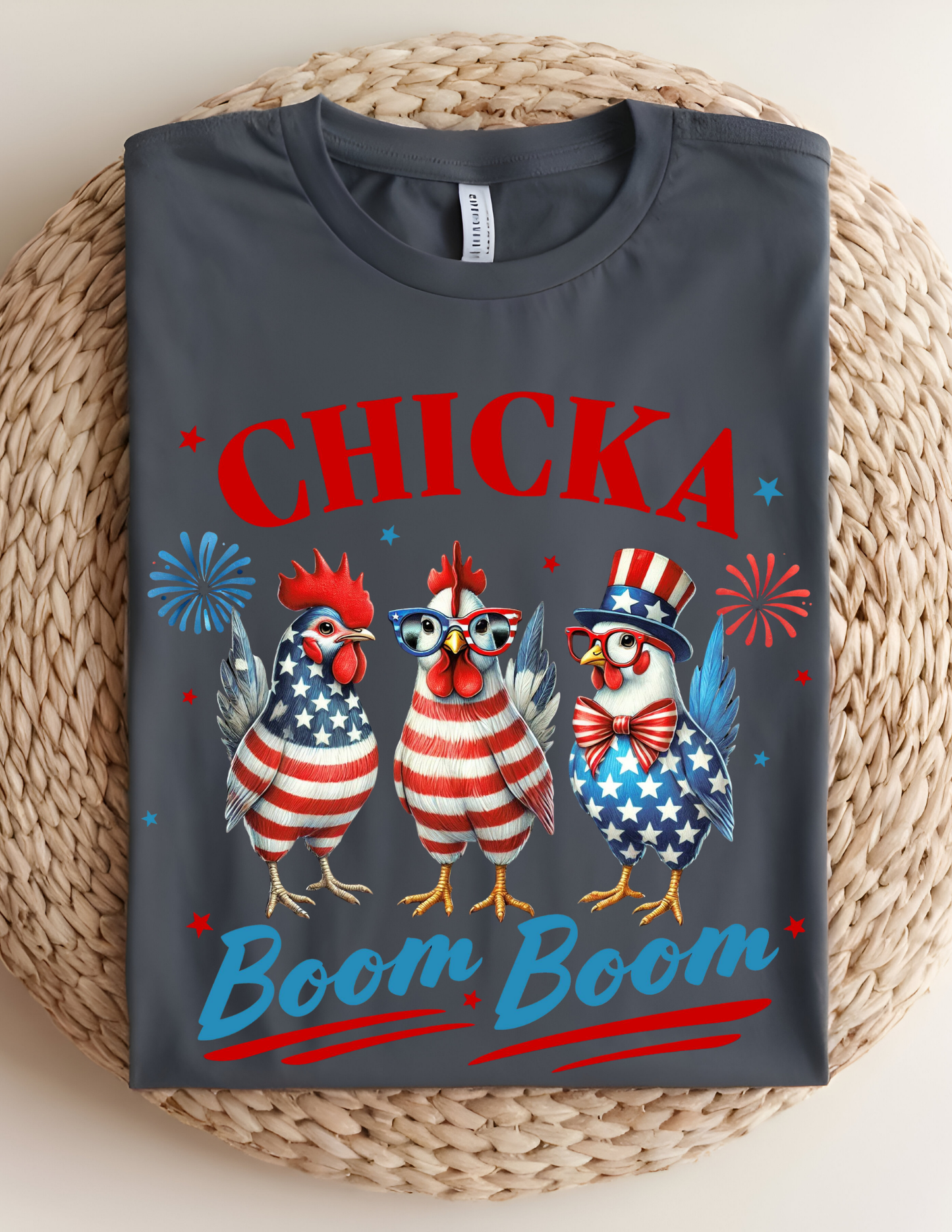 Chicka Boom Boom Patriotic Chicken Tee