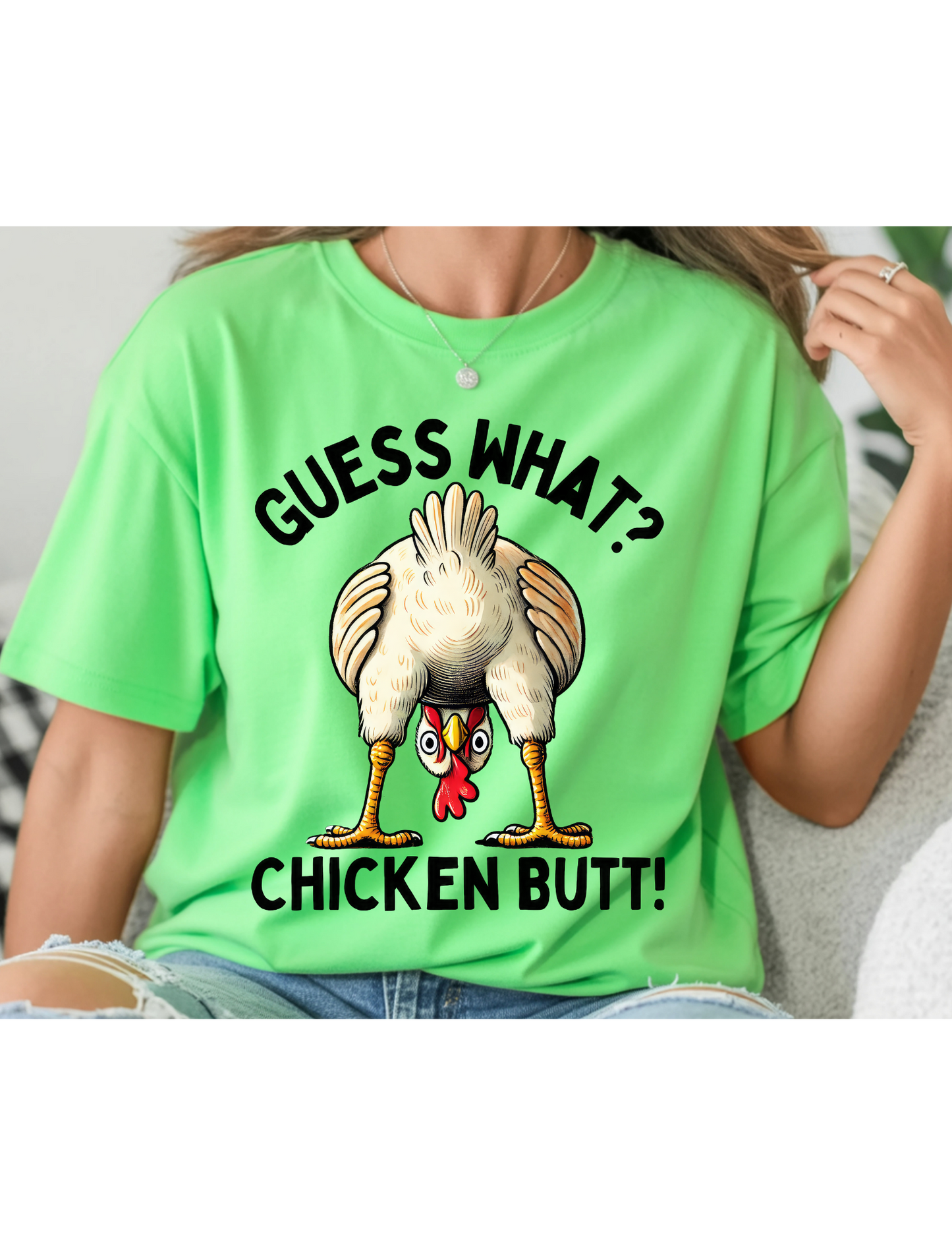 “Guess What? Chicken Butt!” Funny Graphic Tee