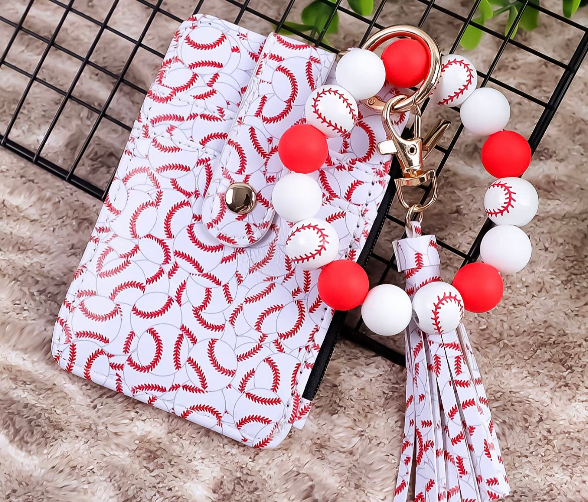Grand Slam Wristlet Keychain & Card Wallet Set