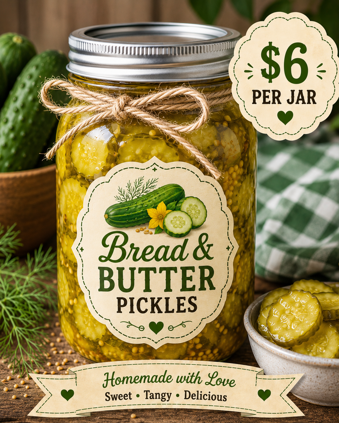 Bread and Butter Pickles Homeade