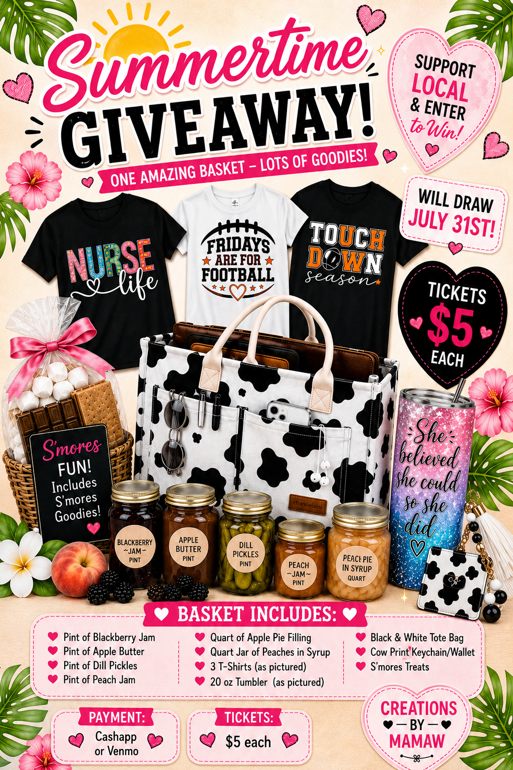 Summertime Giveaway Basket Ticket