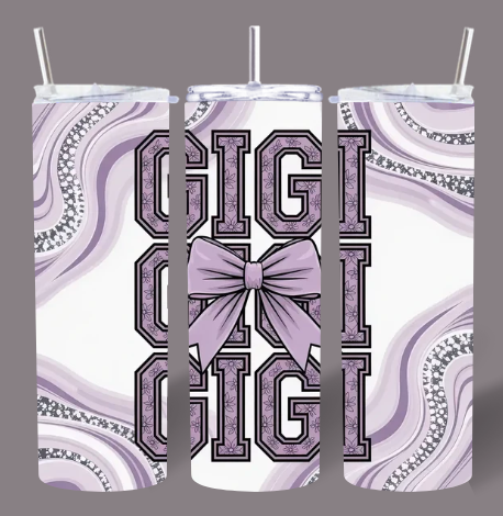 Purple Marble “GIGI” 20oz Skinny Tumbler