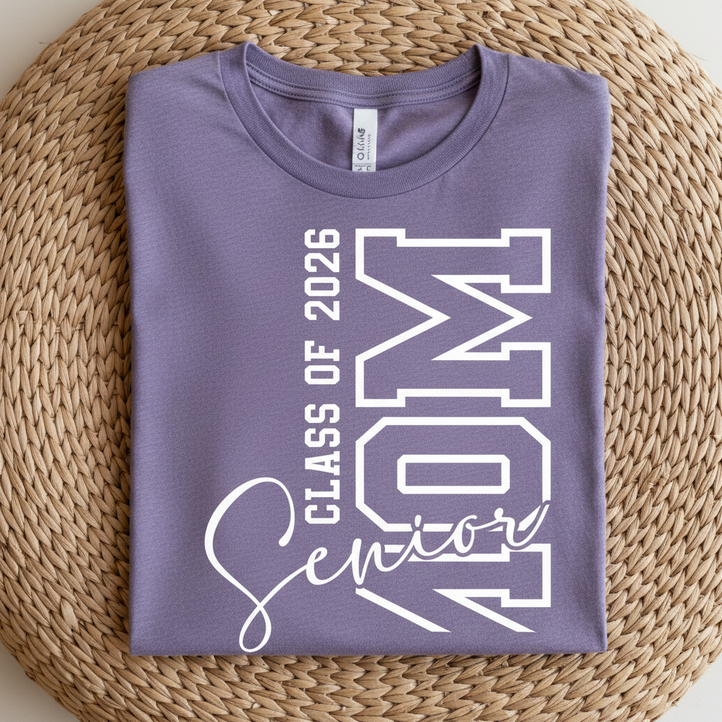 Heather Purple Senior Mom T-shirt