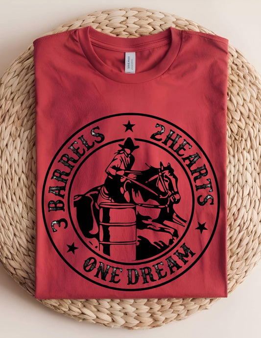 3 Barrels 2 Hearts 1 Heart T-shirt