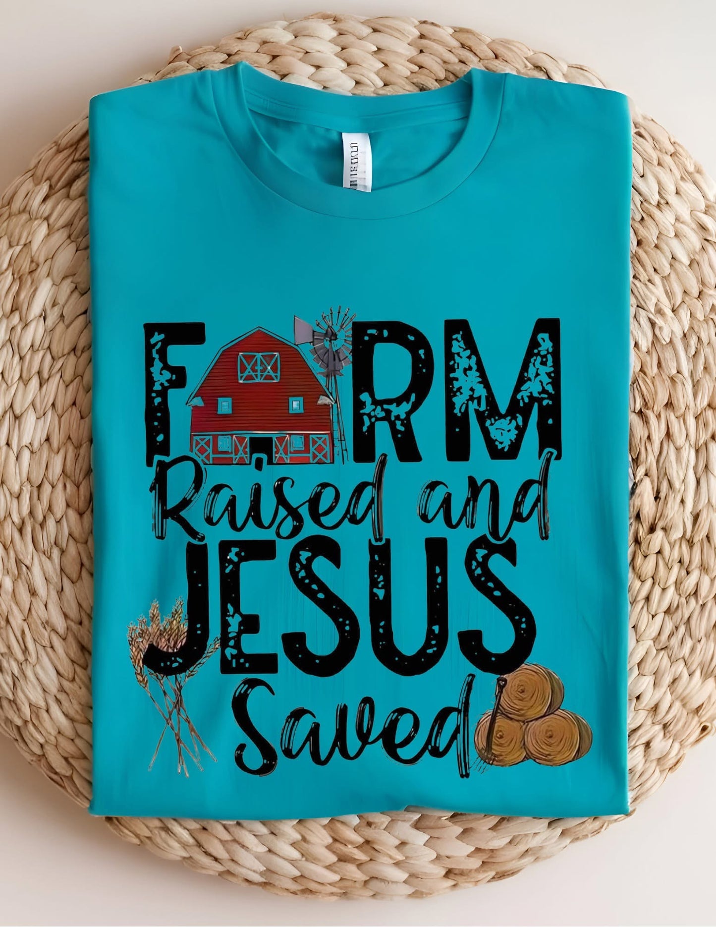 Farm Raised And Jesus Saved T-shirt