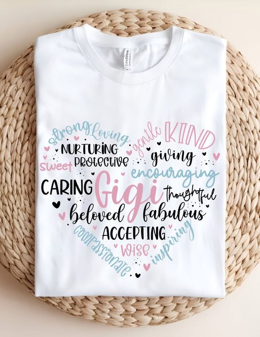 Gigi Script Design T-shirt