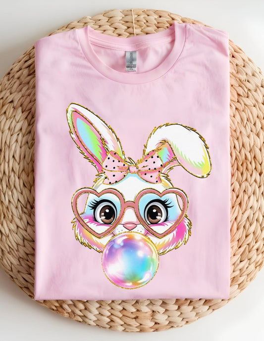 Easter Bunny Blowing Bubble Tshirts