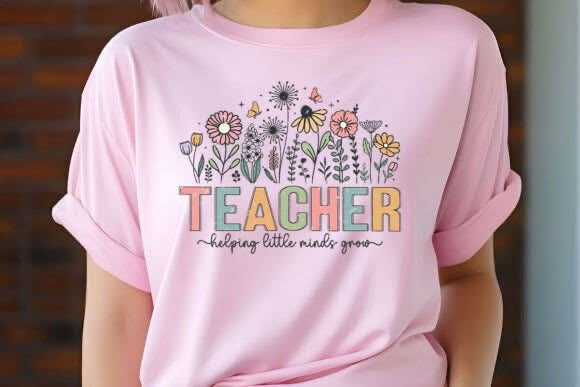 Teacher Helping Little Minds Grow T-shirt