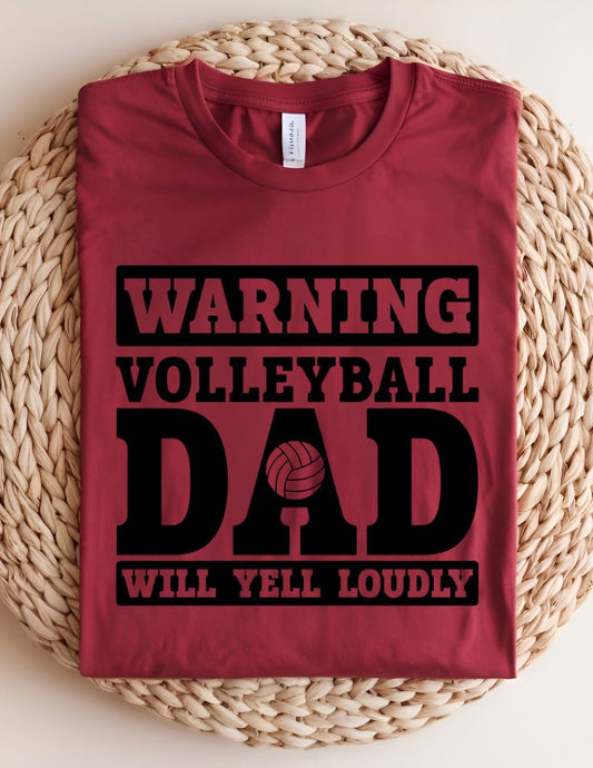 Warning 🚨 Volleyball DAD Tshirt