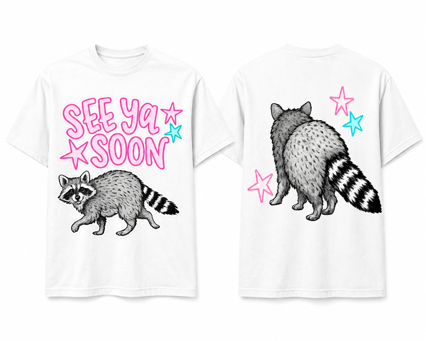 “See Ya Soon” Raccoon Graphic Tee