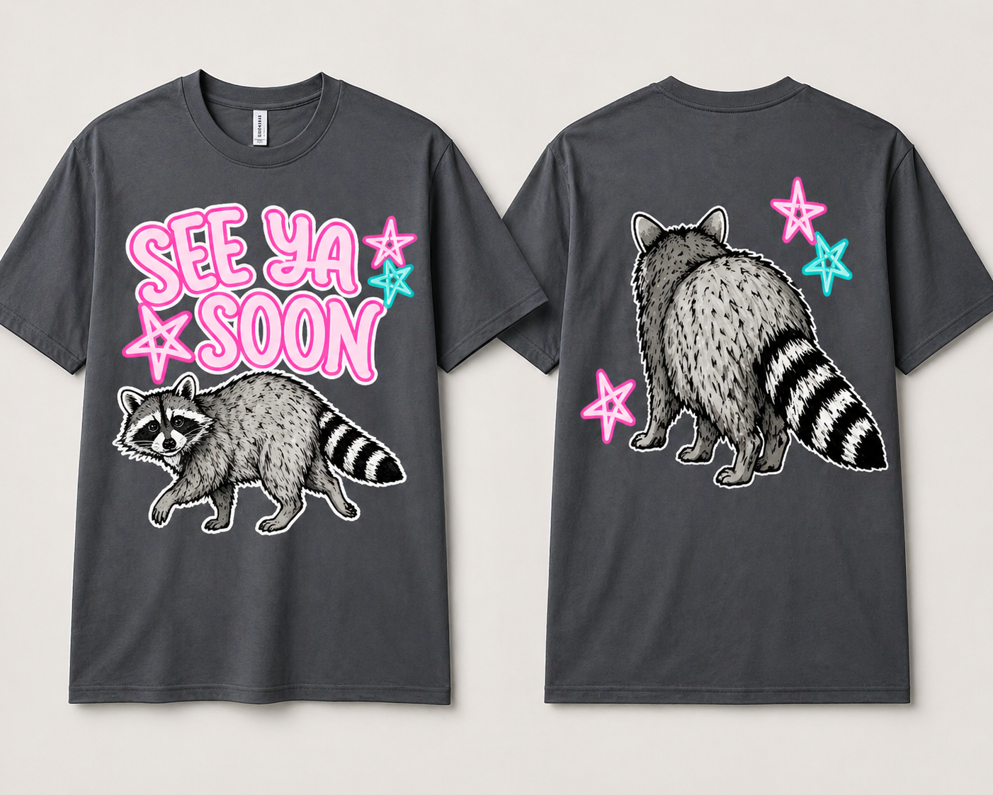 “See Ya Soon” Raccoon Graphic Tee