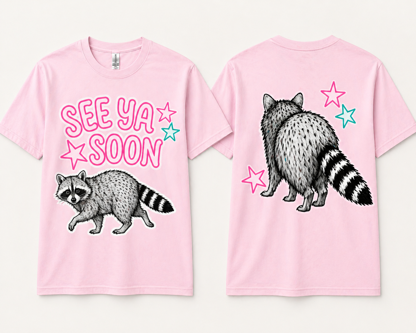 “See Ya Soon” Raccoon Graphic Tee