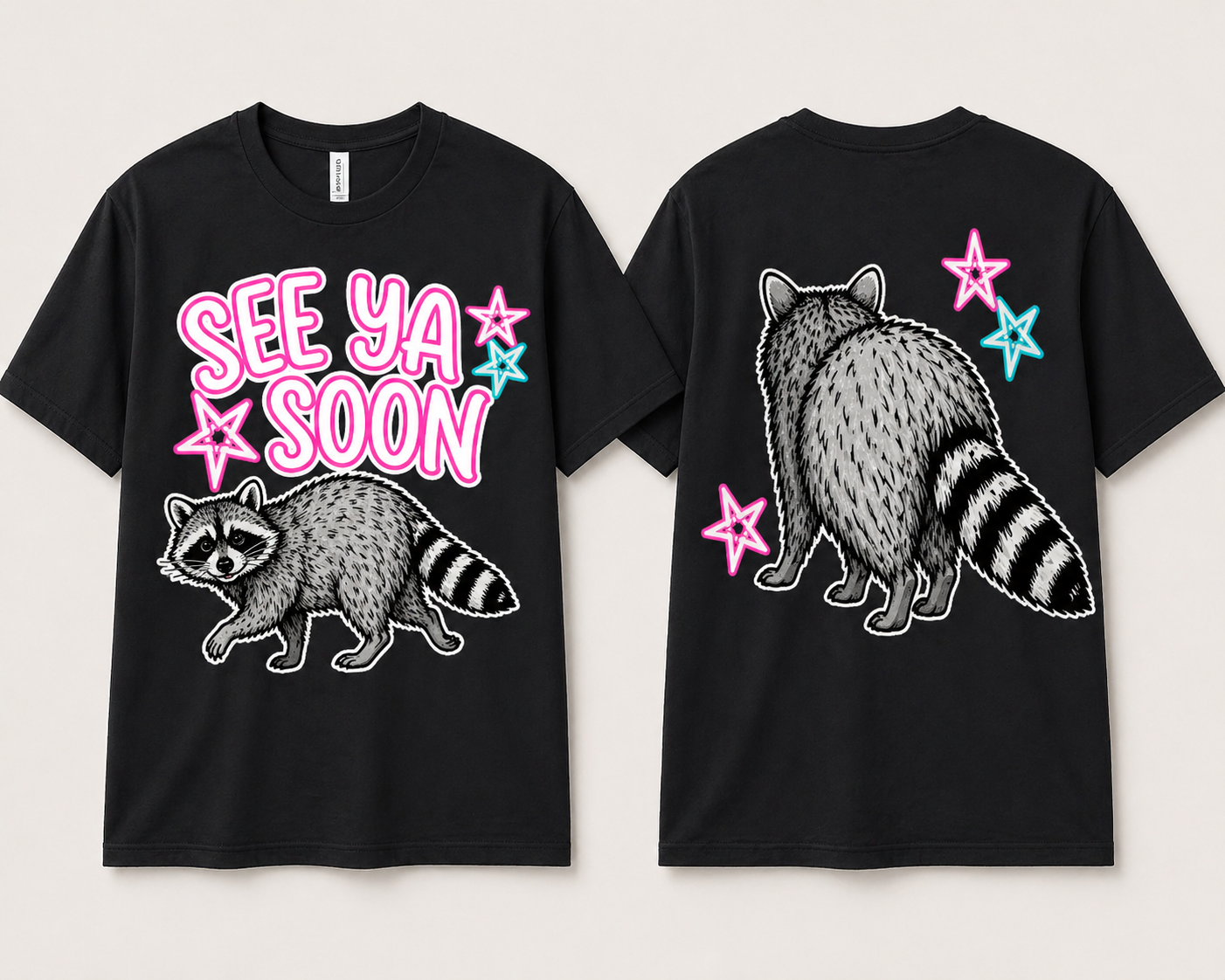 “See Ya Soon” Raccoon Graphic Tee