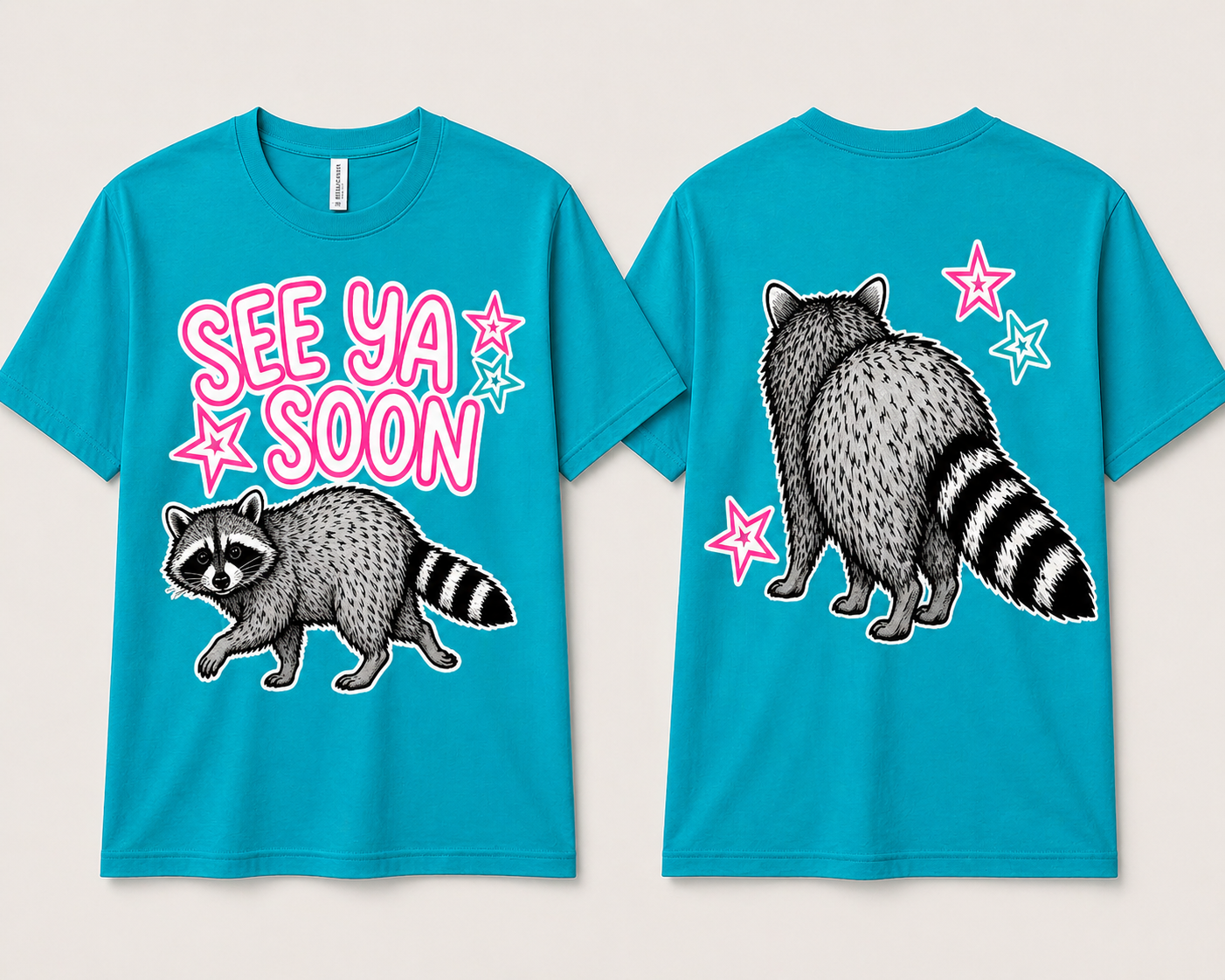 “See Ya Soon” Raccoon Graphic Tee