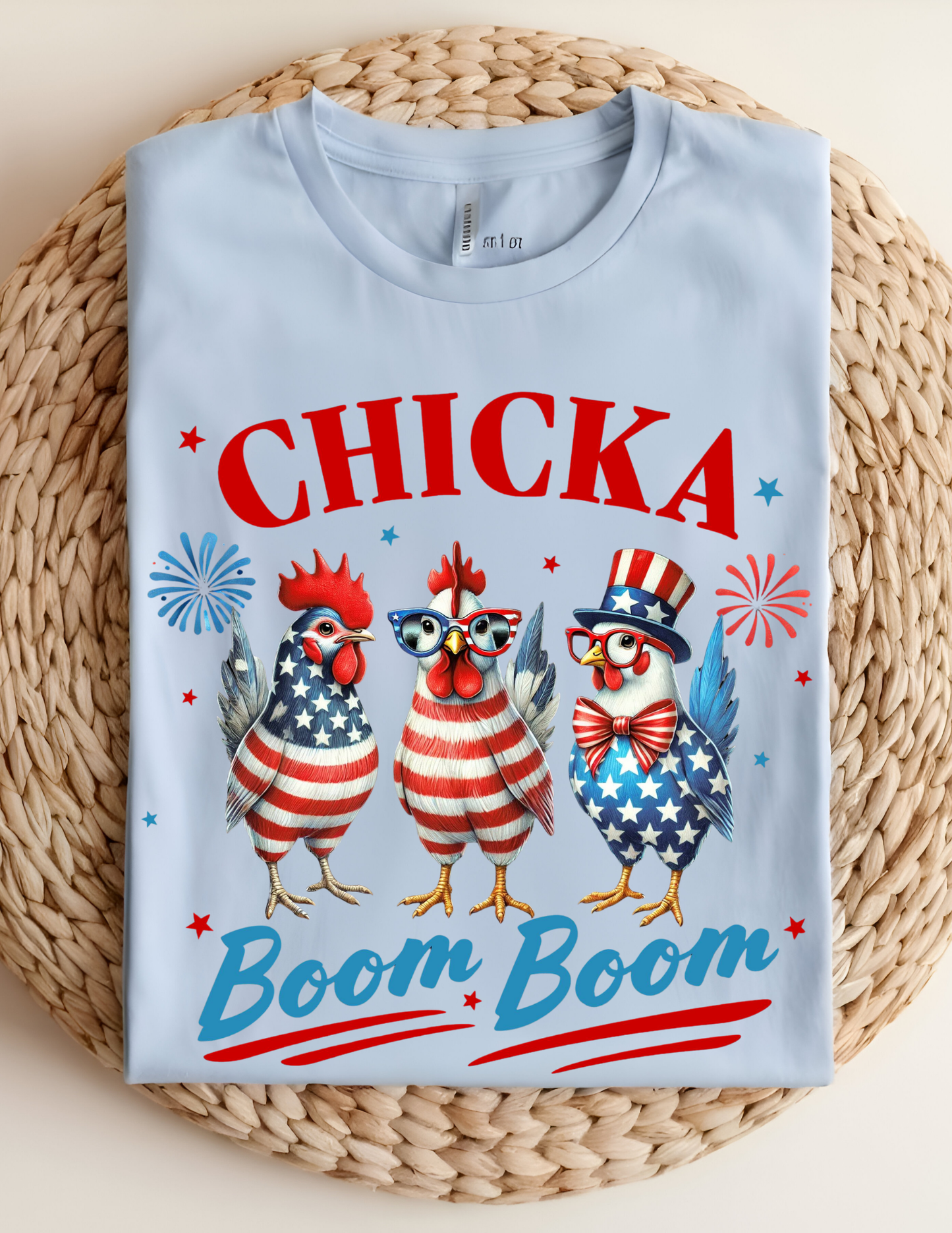 Chicka Boom Boom Patriotic Chicken Tee