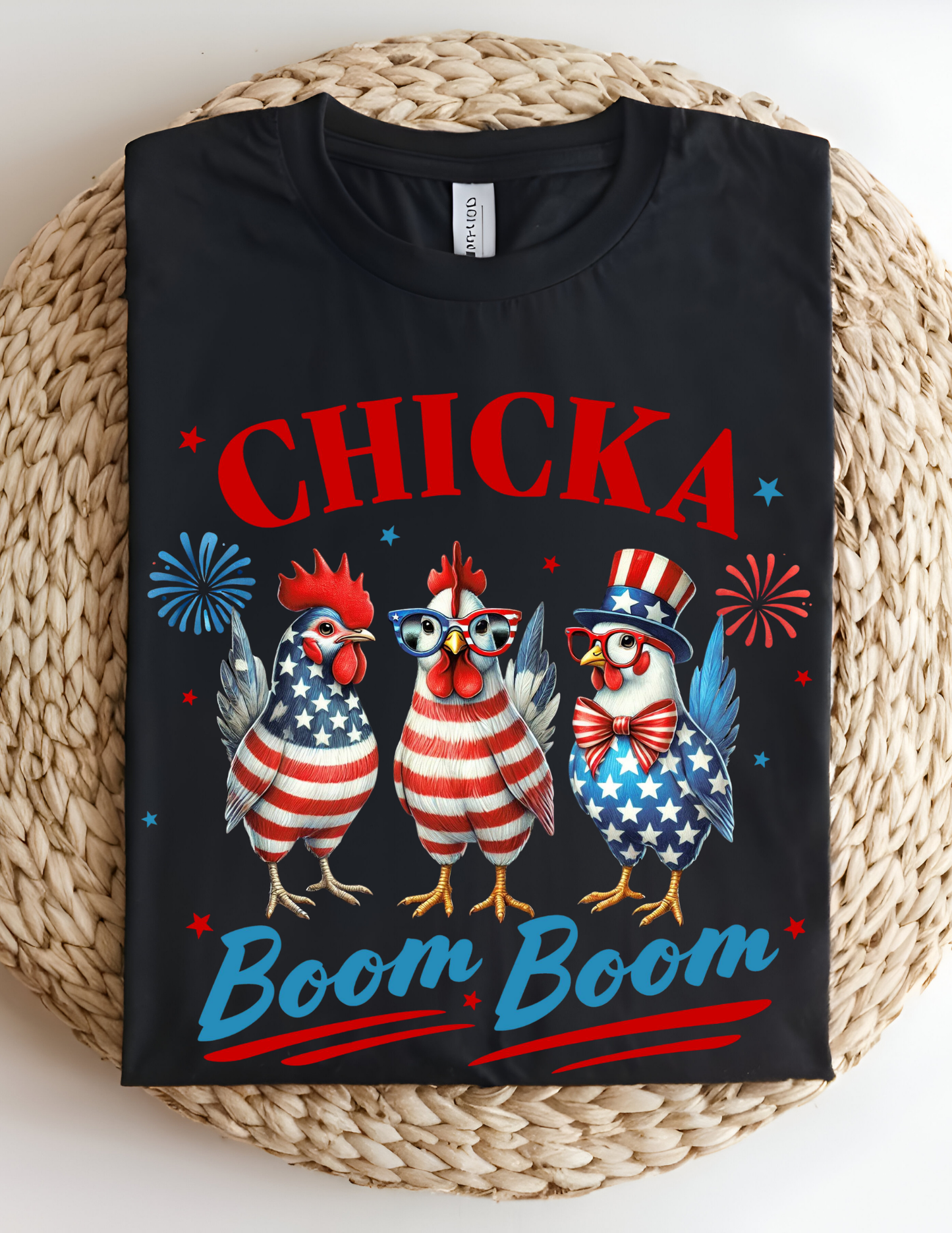Chicka Boom Boom Patriotic Chicken Tee