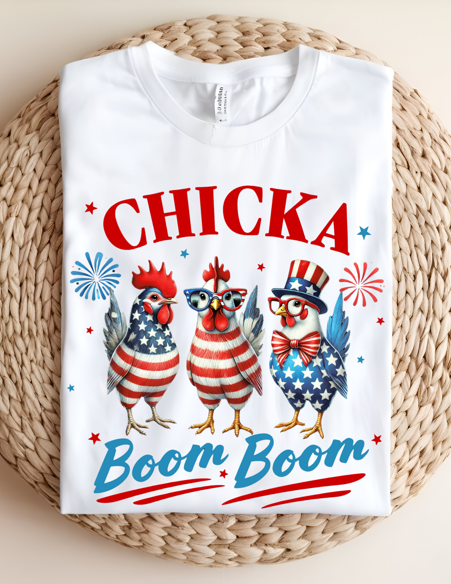 Chicka Boom Boom Patriotic Chicken Tee