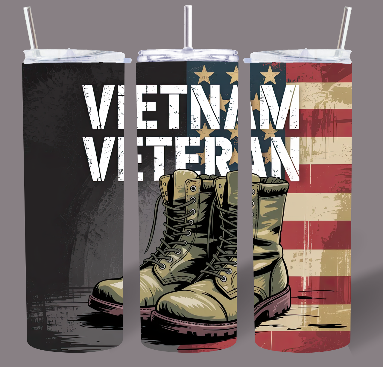 Vietnam Veteran Tribute 20oz Stainless Steel Tumbler