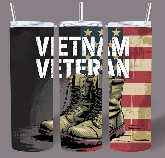 Vietnam Veteran Tribute 20oz Stainless Steel Tumbler