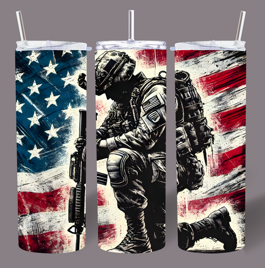 American Warrior 20oz Stainless Steel Tumbler