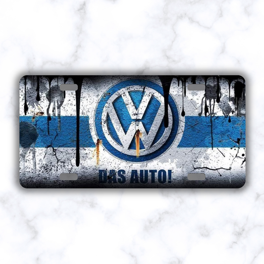 VW-Inspired Grunge License Plate