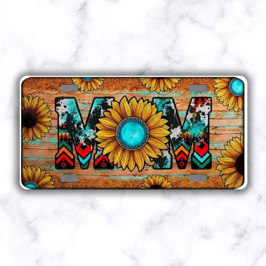 Sunflower Western Mama License Plate