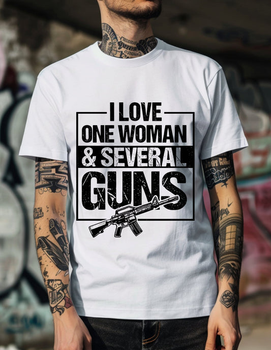 I love one woman and several guns Tshirt