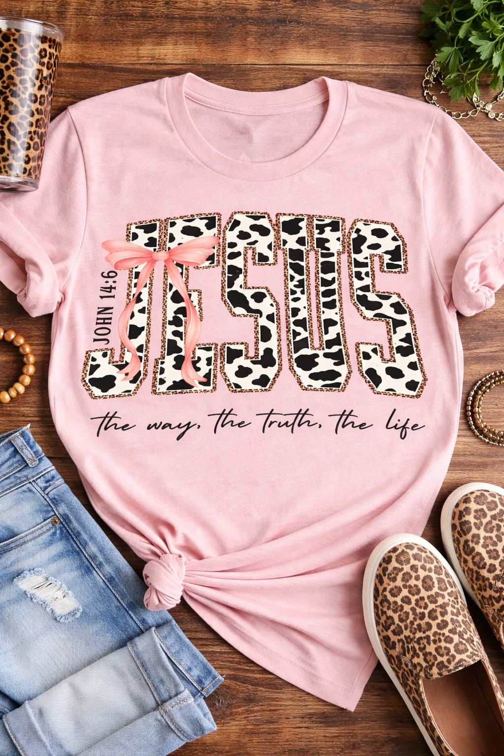 Jesus Cow Print Tee