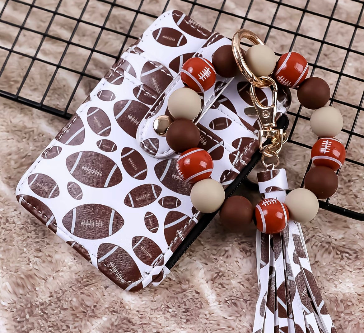 Touchdown Wristlet Keychain & Card Wallet Set