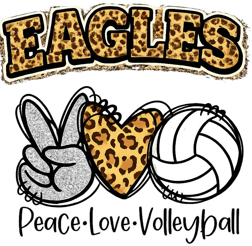 Peace Love Volleyball 🏐 T-shirt Jasper