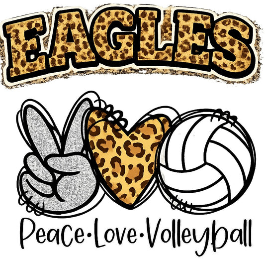 Peace Love Volleyball 🏐 T-shirt Jasper