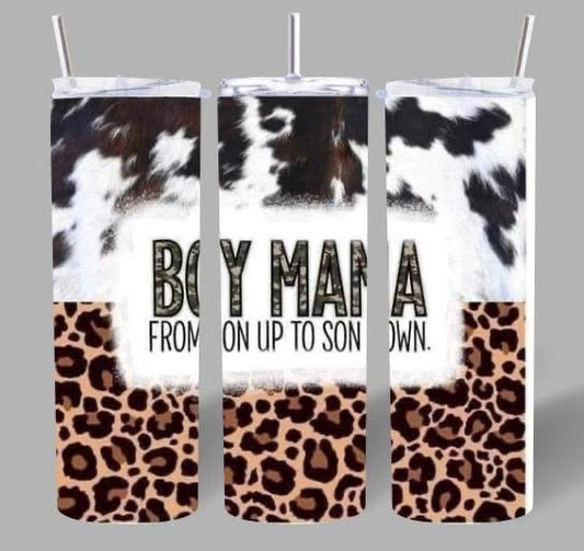 Boy Mama (leopard)Tumbler