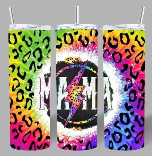 Mama Tumbler With Lighting Bolt