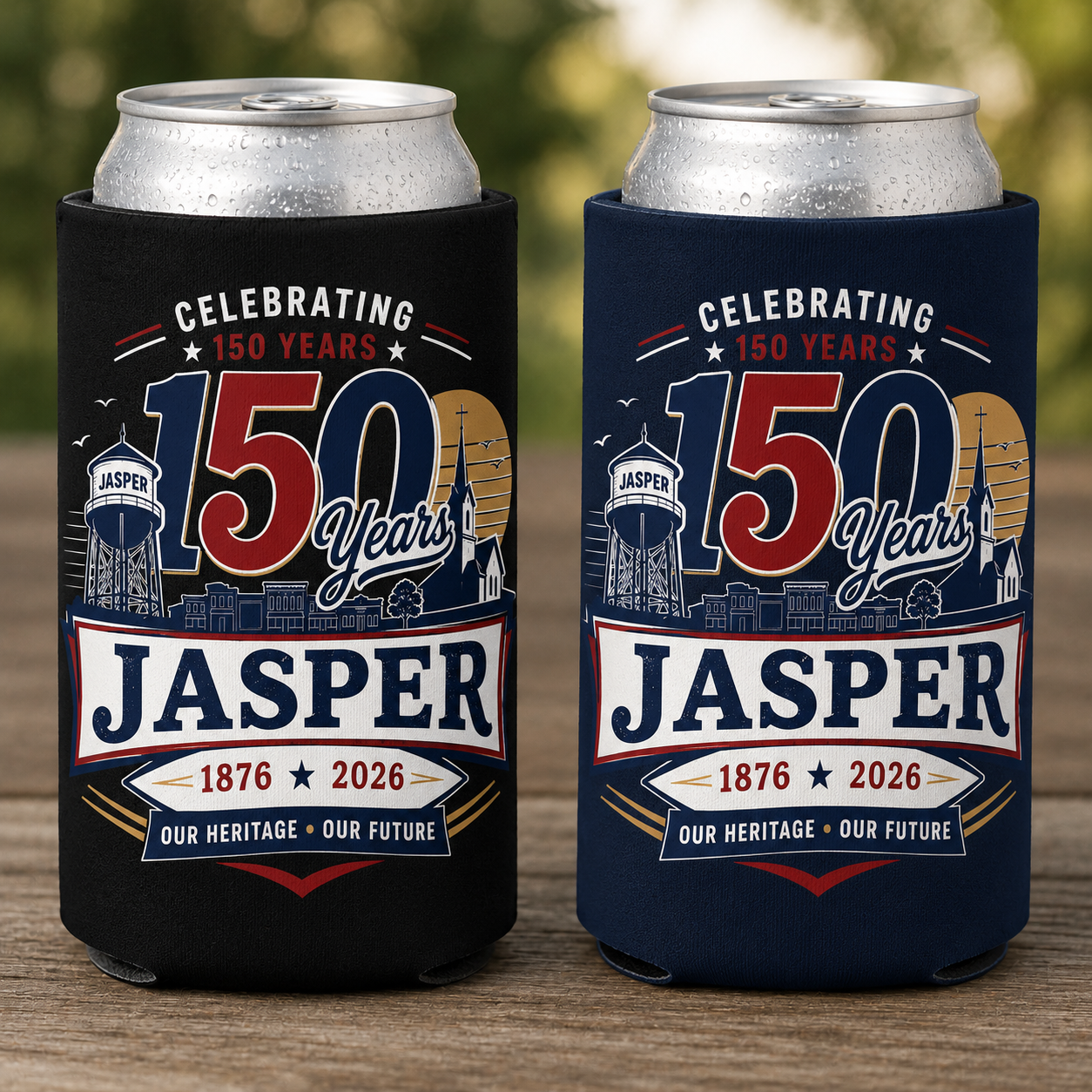 Jasper 150th Anniversary Coozie
