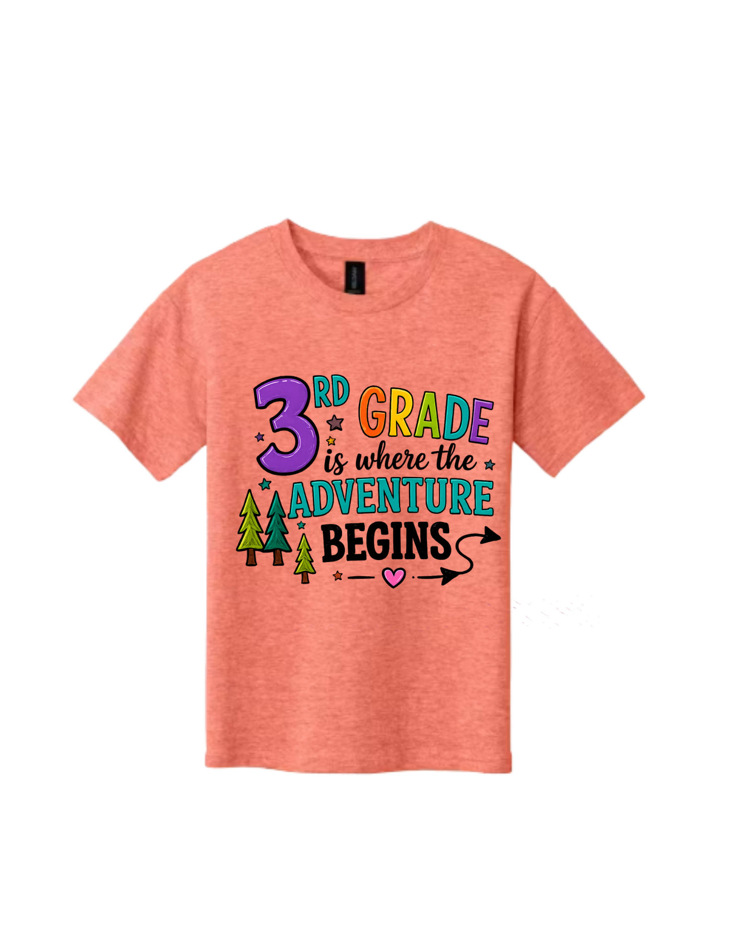 3rd Grade Is Where the Adventure Begins Youth T-Shirt