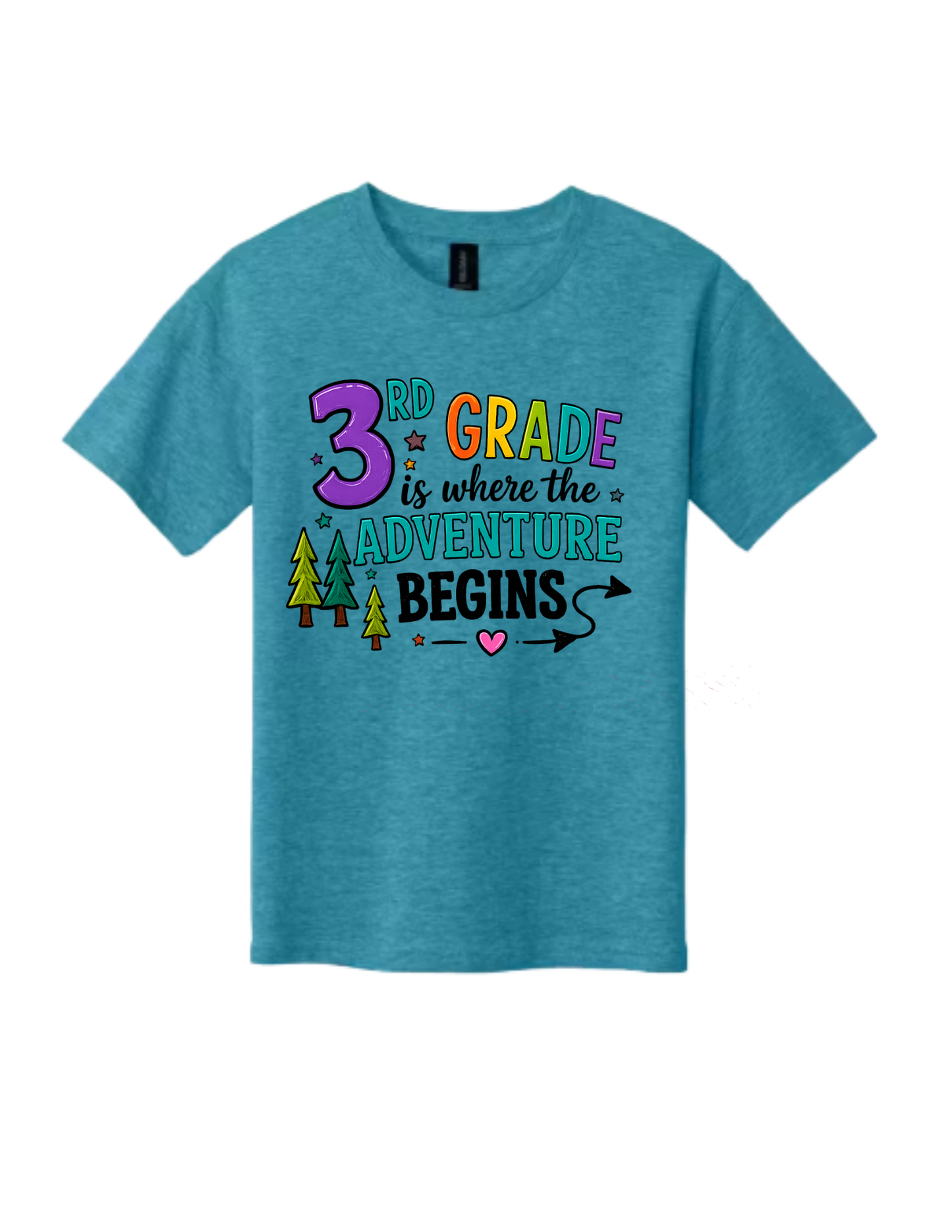 3rd Grade Is Where the Adventure Begins Youth T-Shirt