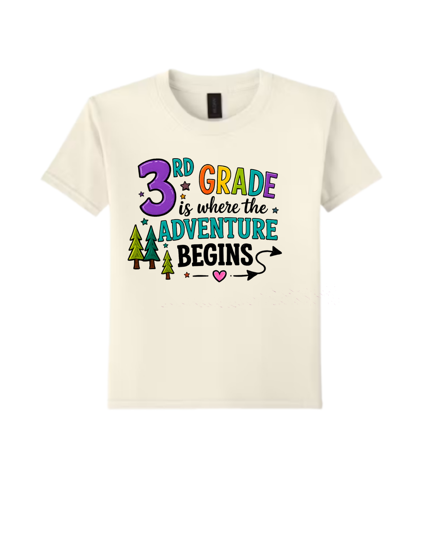 3rd Grade Is Where the Adventure Begins Youth T-Shirt