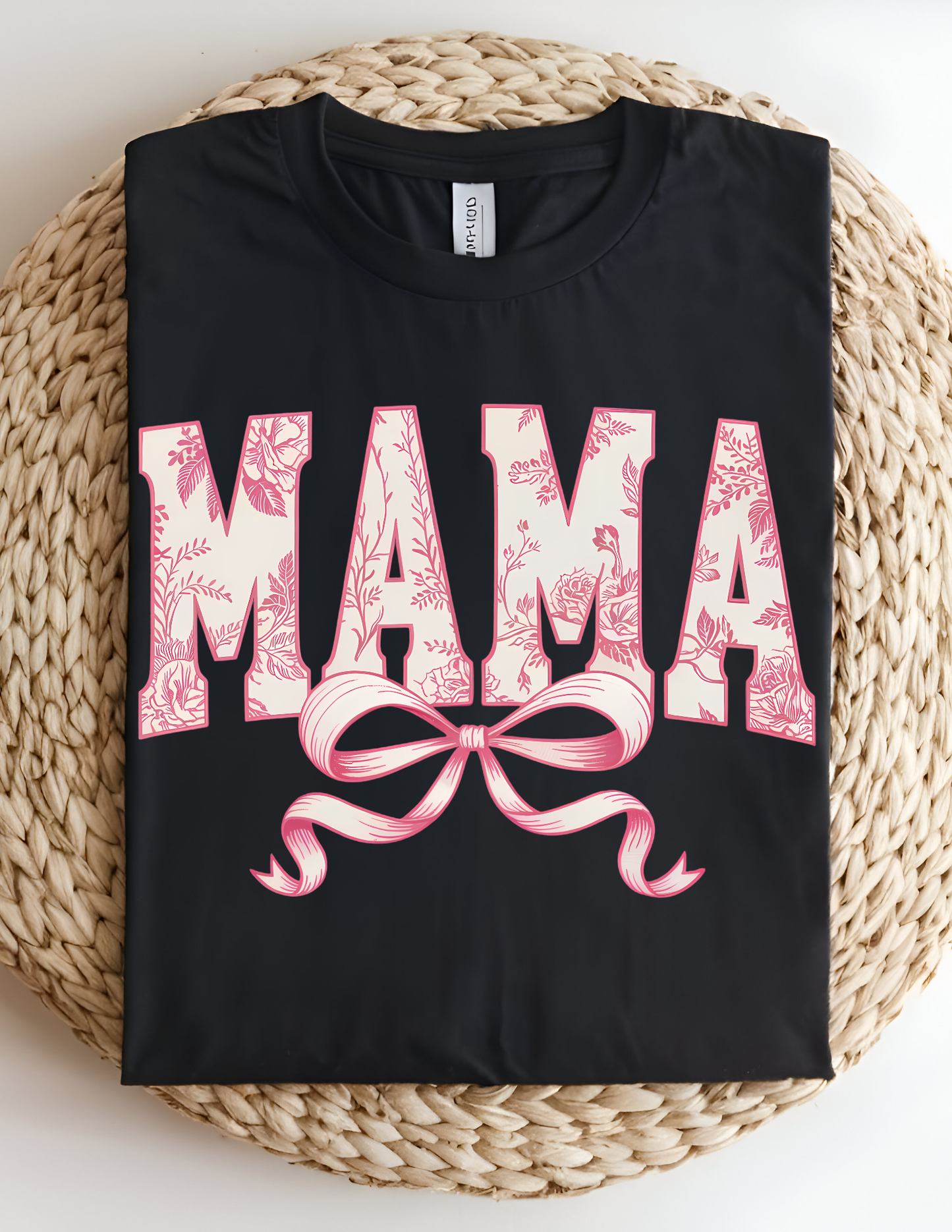 Floral Bow “MAMA” Statement Tee