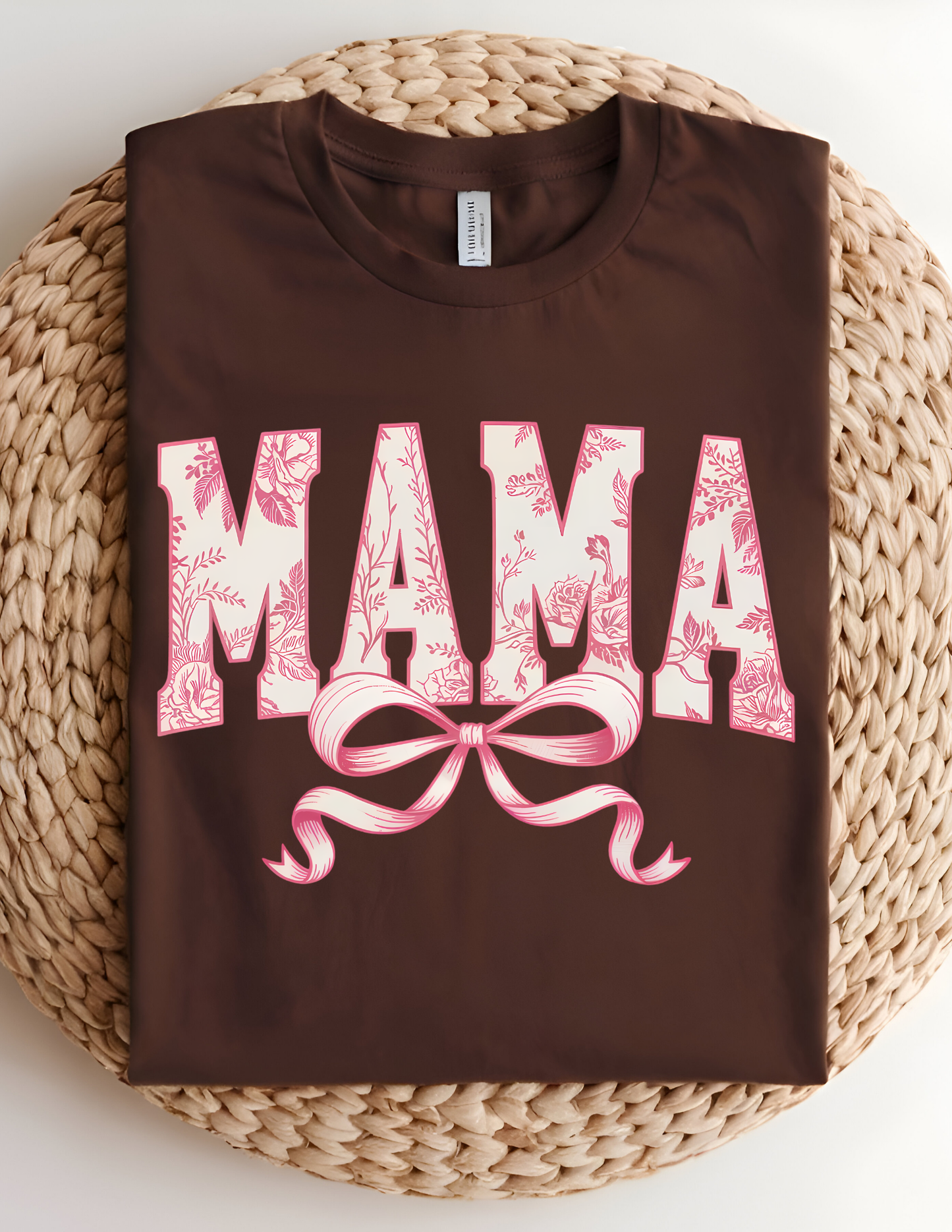 Floral Bow “MAMA” Statement Tee