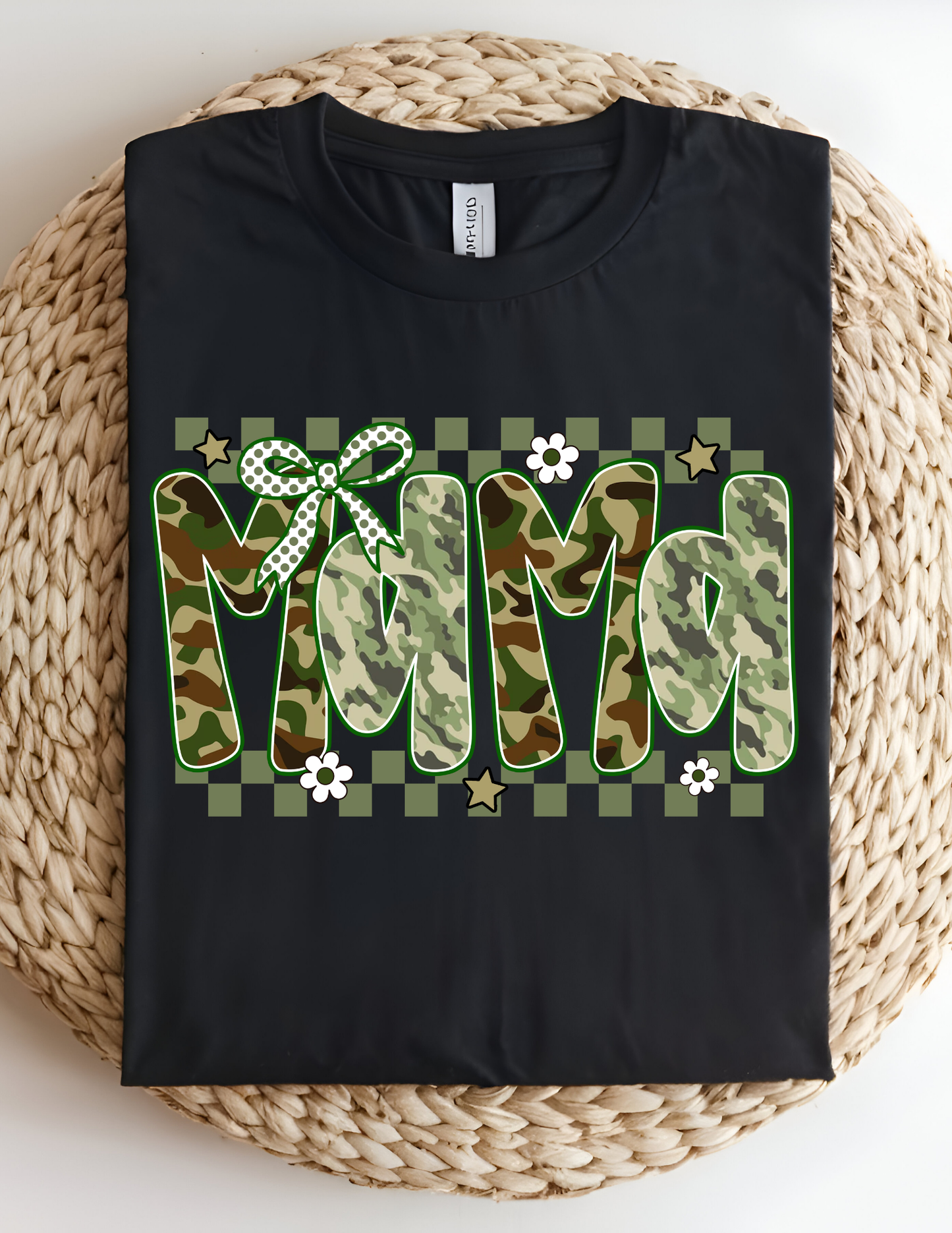 Camo Mama Tee – Cute, Bold & Proud 💚