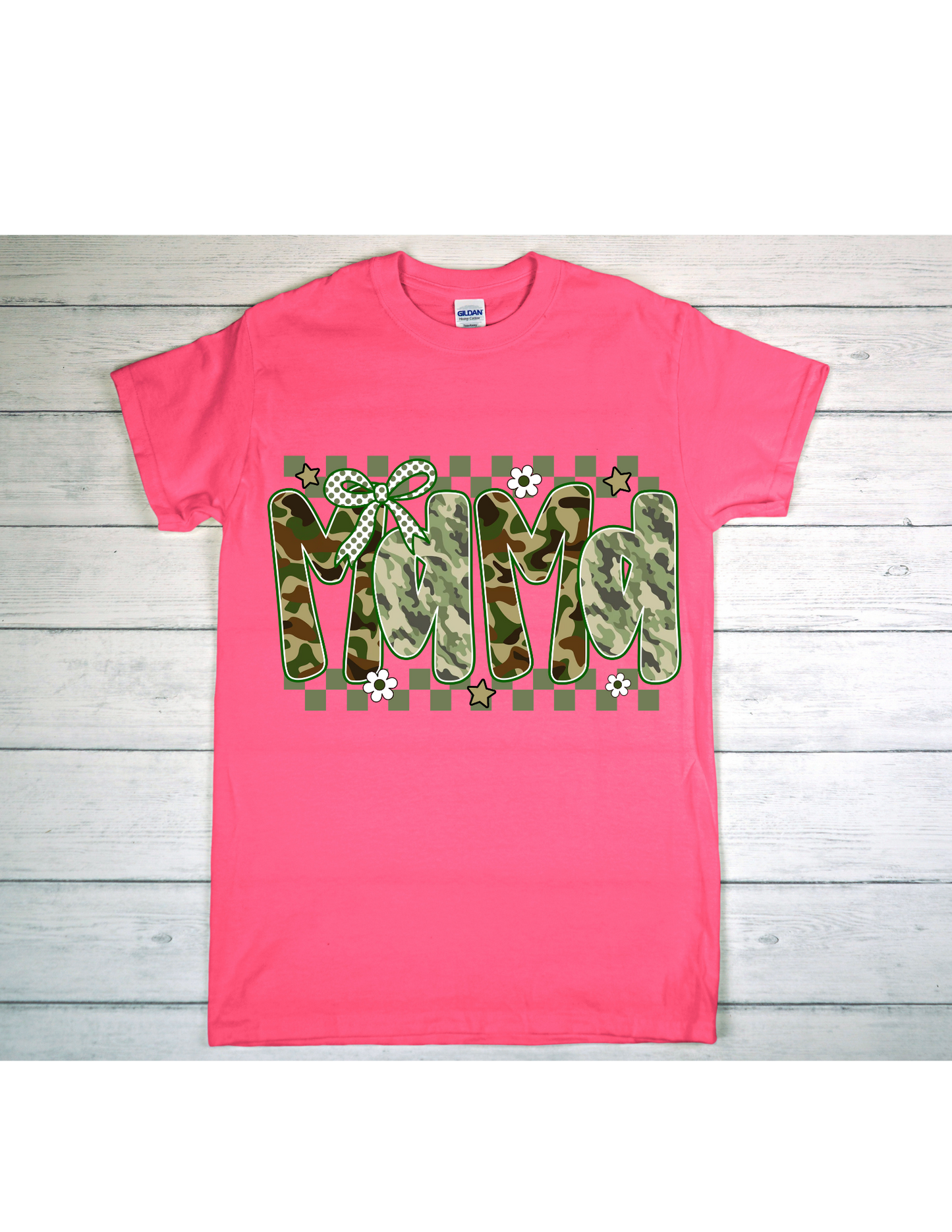 Camo Mama Tee – Cute, Bold & Proud 💚