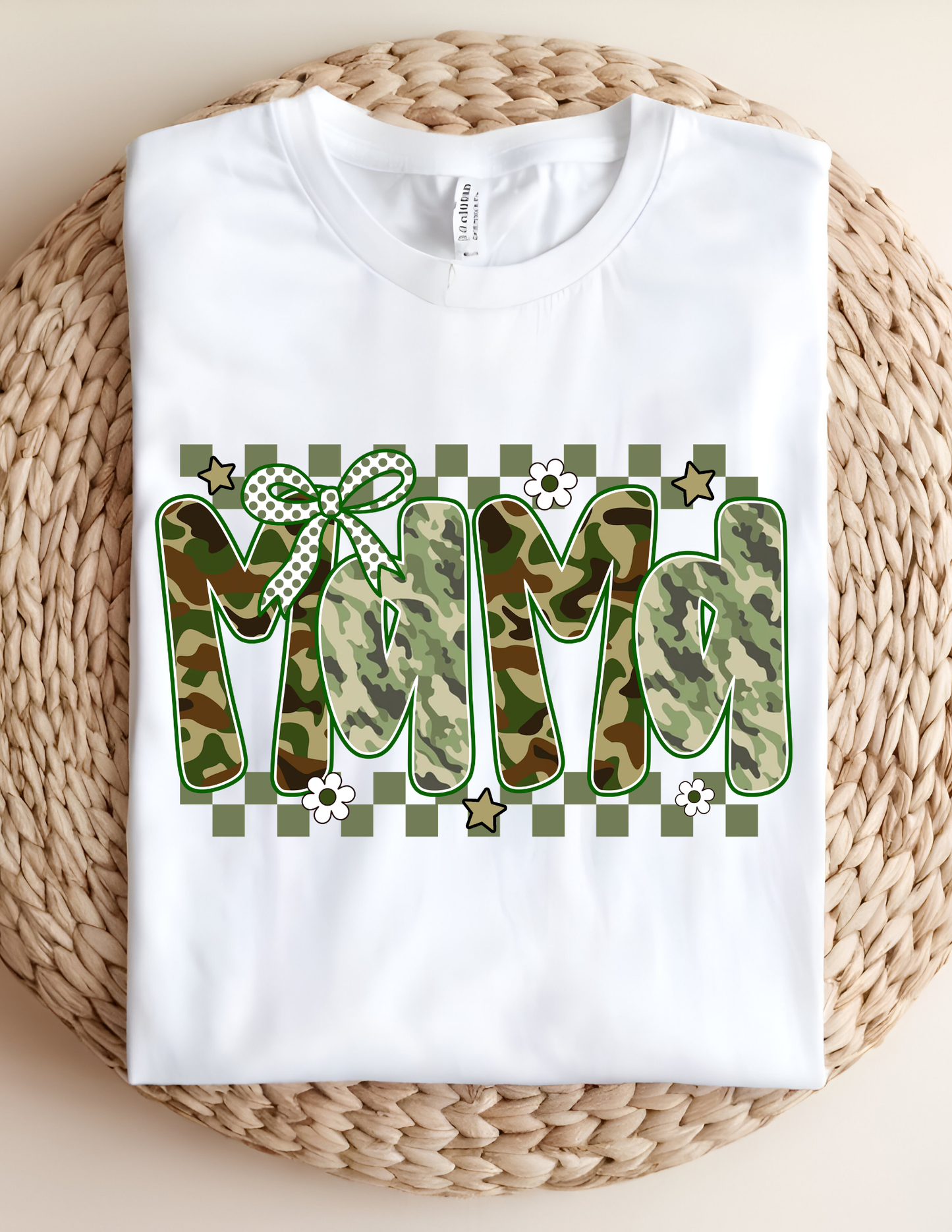 Camo Mama Tee – Cute, Bold & Proud 💚