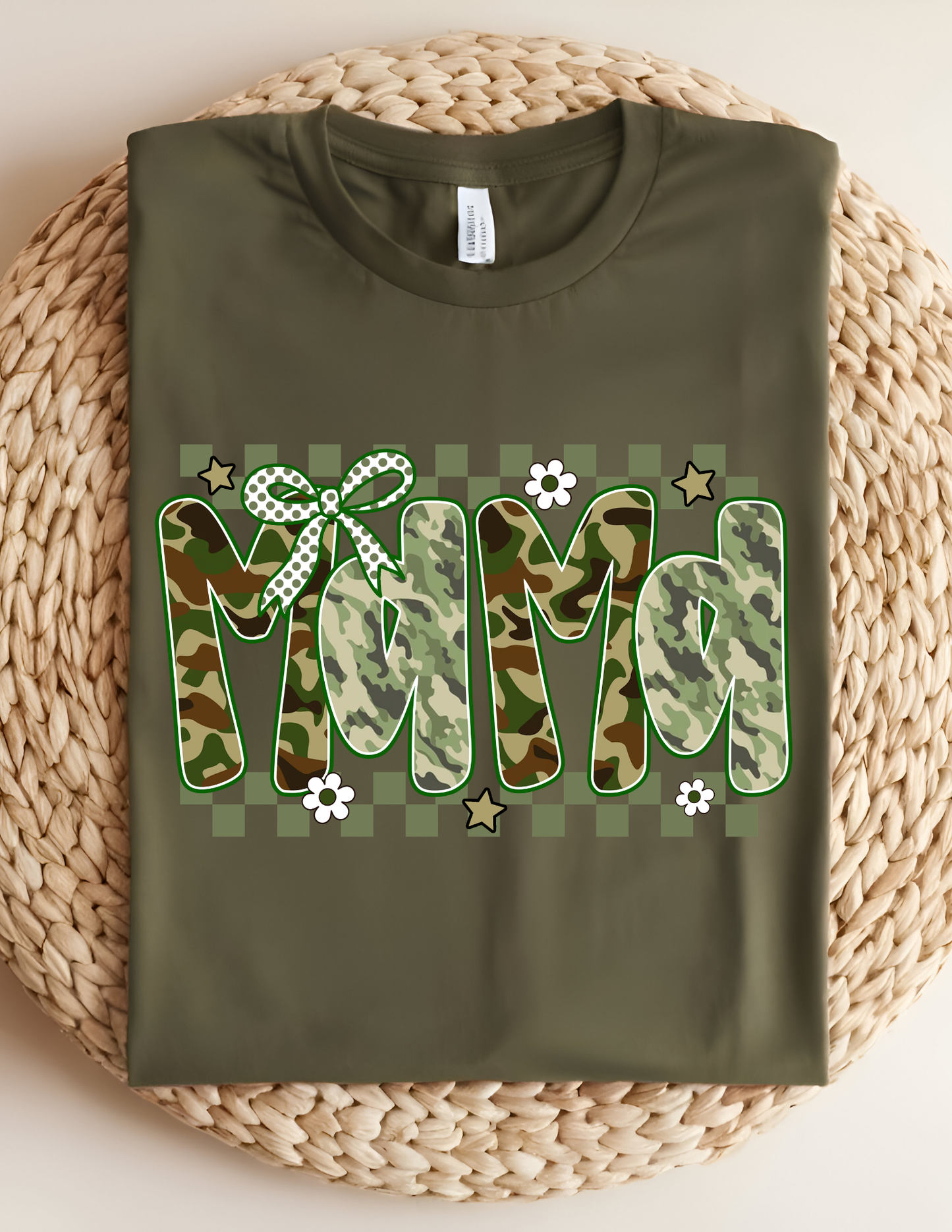 Camo Mama Tee – Cute, Bold & Proud 💚