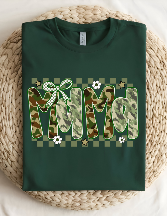 Camo Mama Tee – Cute, Bold & Proud 💚