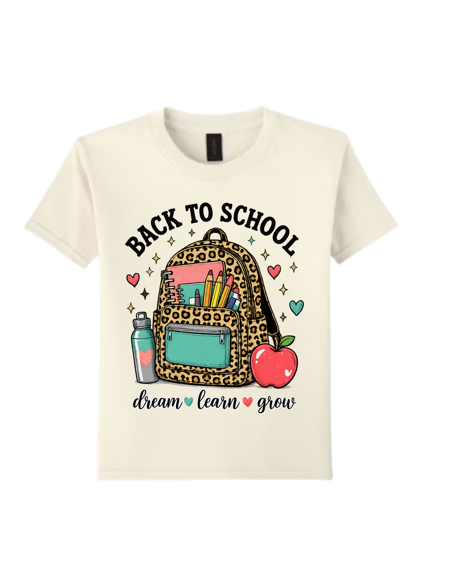 Leopard Backpack Back to School Youth Tee