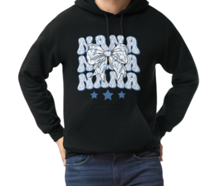 Nana Floral Bow Hoodie
