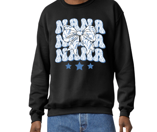 Nana Floral Bow Sweatshirt