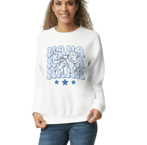 Nana Floral Bow Sweatshirt
